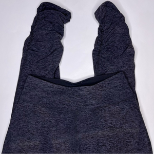 Beyond Yoga Grey Space Dye Long Shirred Ruched Leggings Size S *see measurements